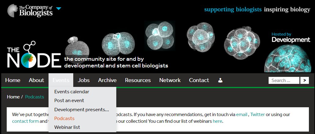 We have created a list of our favourite science podcasts, but we need your help to complete our collection. 

Let us know your recommendations and we'll have a listen and add them to our list.

thenode.biologists.com/podcasts/