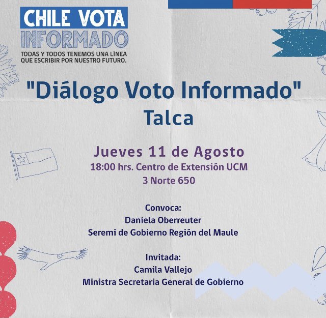 #VotoInformado #Talca 11/8/2022