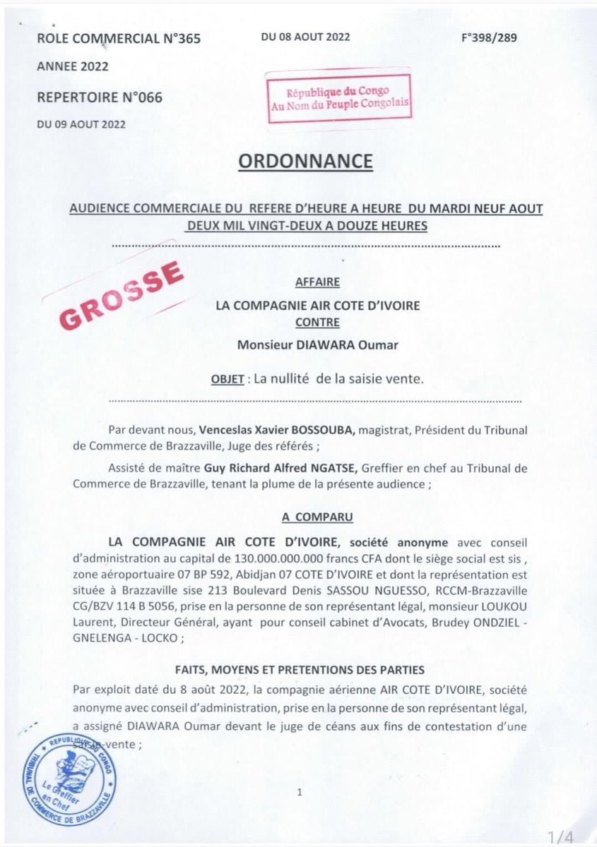 eben_yao26's tweet photo. Je fais un thread pour expliquer ce qui est dit dans l’ordonnance du Tribunal de Commerce de Brazzaville dans l’affaire Diawara / État de Côte d’Ivoire

1/10 https://t.co/wkzwJK4gvw