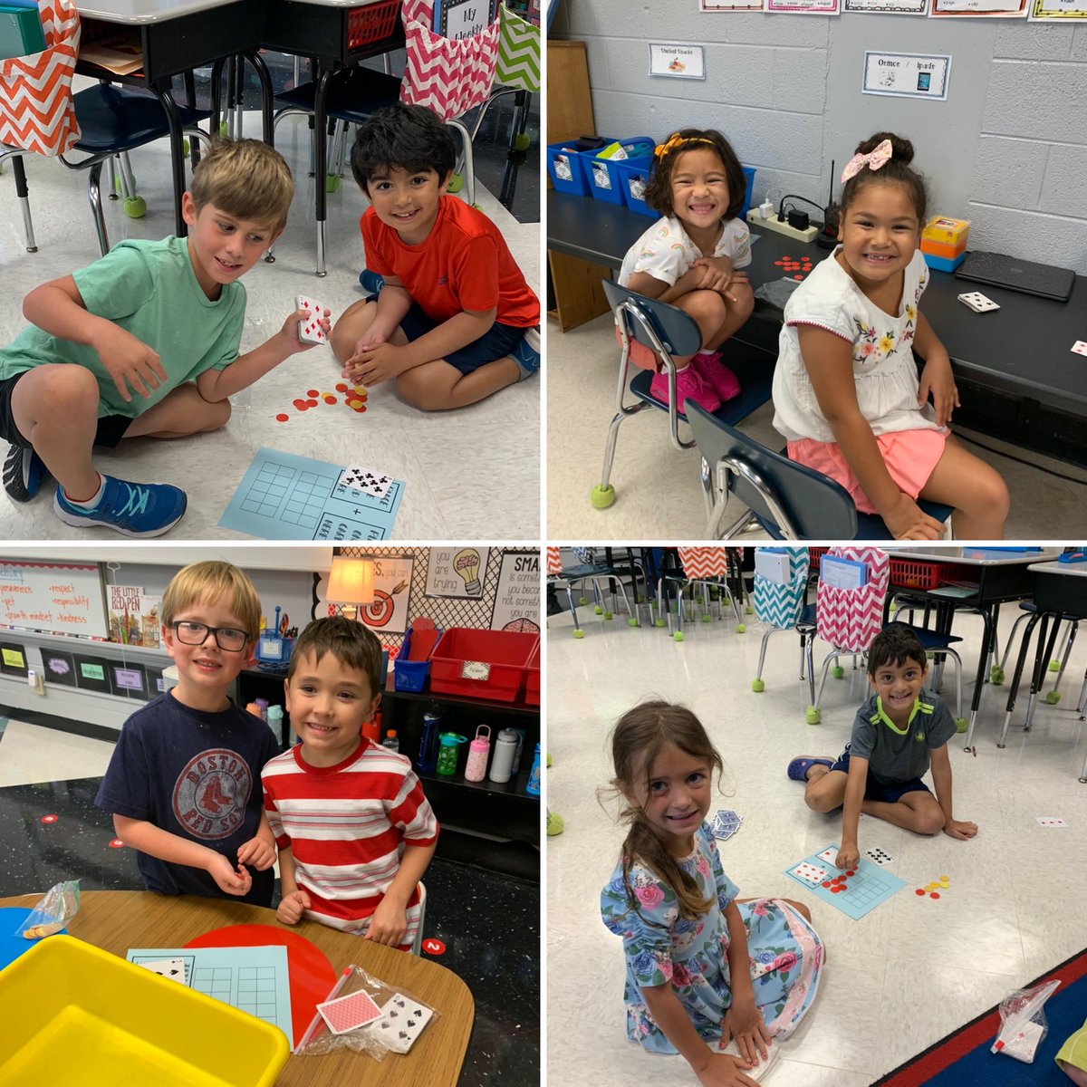 kingmia5's tweet photo. Working together to make addition equations. 🧮♥️♠️♣️♦️@McFadden_School https://t.co/0BfEA1vP6m