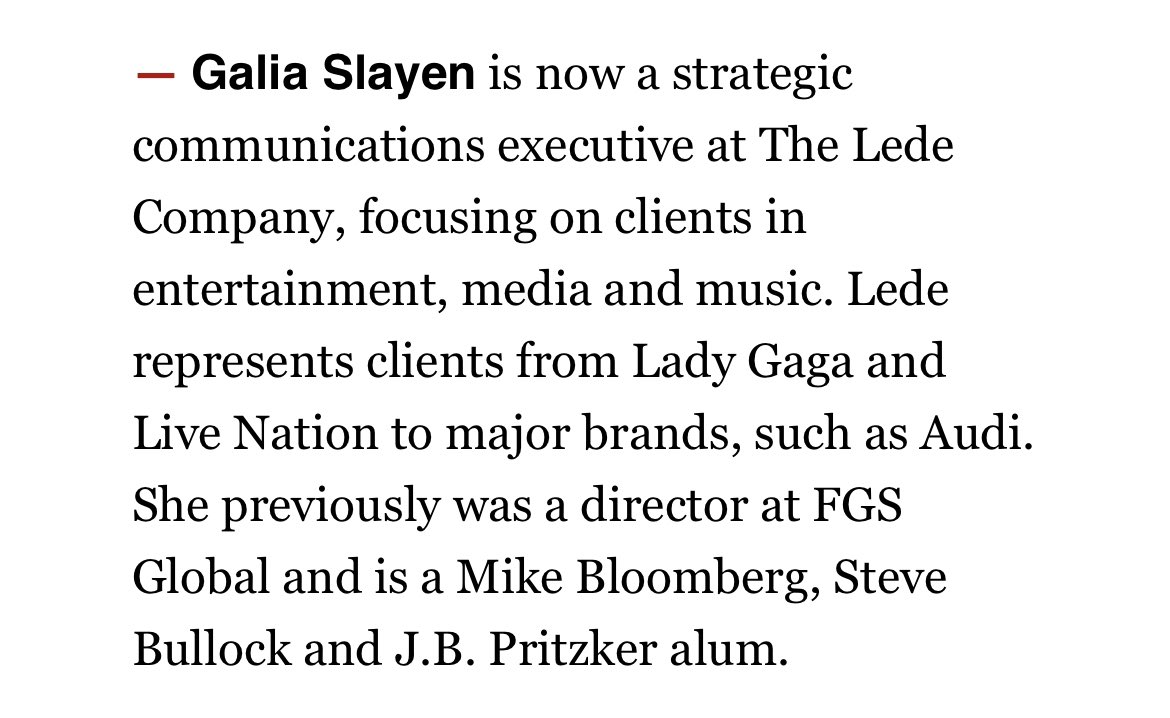 Some news! I’m extremely excited to share that I’m joining The Lede Company. More from today’s <a href="/playbookdc/">POLITICO Playbook</a>: