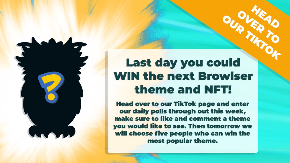 LAST DAY TO ENTER OUR TIKTOK COMPETITION!
.
Head over to our TikTok page and enter our daily poll, make sure to like and comment a theme you would like to see to be in with a chance of winning 🏆 
.
vm.tiktok.com/ZMNpK1owN/
.
Good luck 🦉