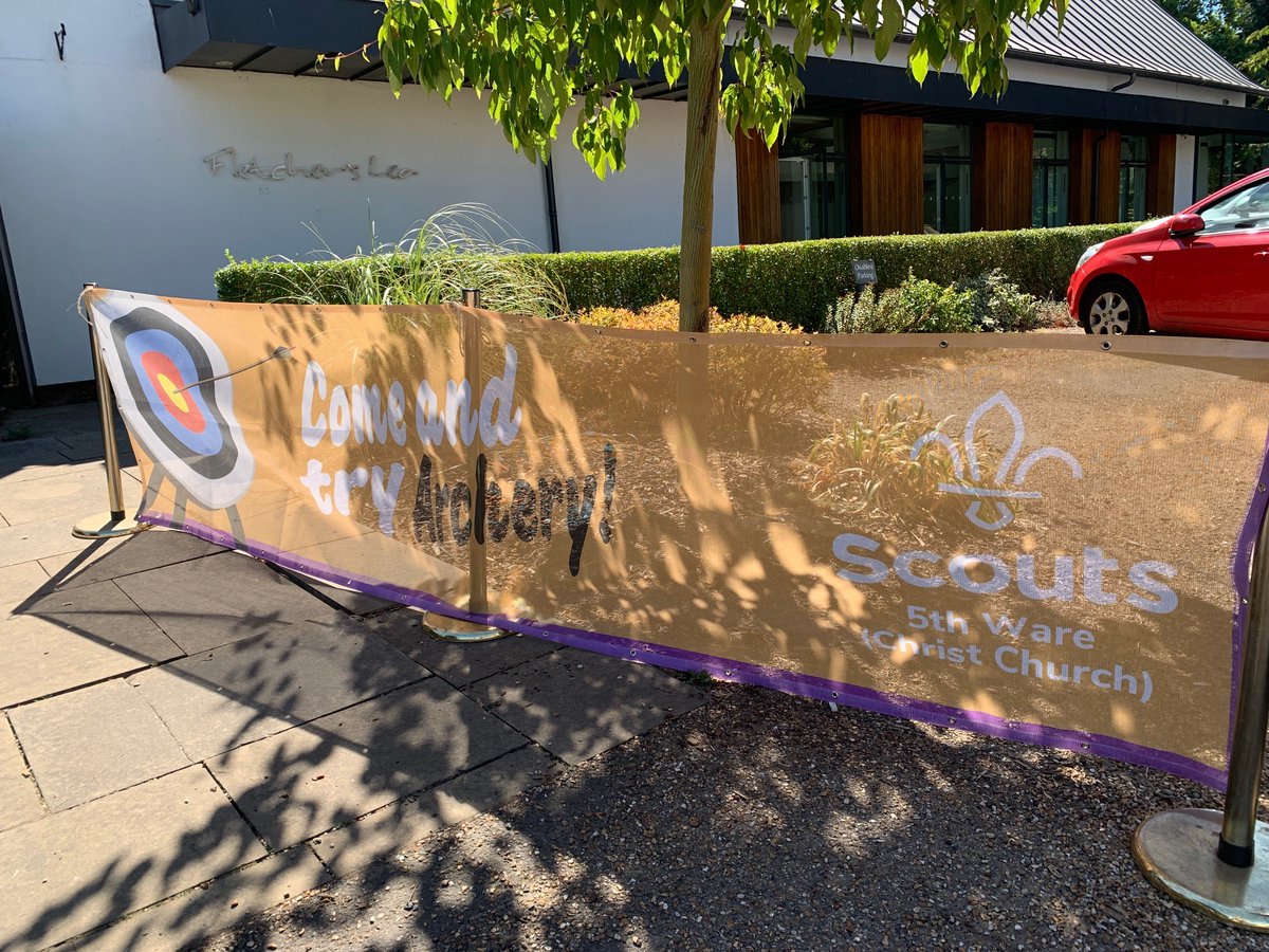 Come along to Fletcher's Lea  at <a href="/WarePriory/">Ware Priory</a> TODAY (11th Aug until 4pm) and have a go at Archery. FREE activity by <a href="/WareTownCouncil/">Ware Town Council</a>. No need to book, just turn up 🏹😀. Thank you to 5th Ware Scout Group #schoolholidays #lovewareyoulive