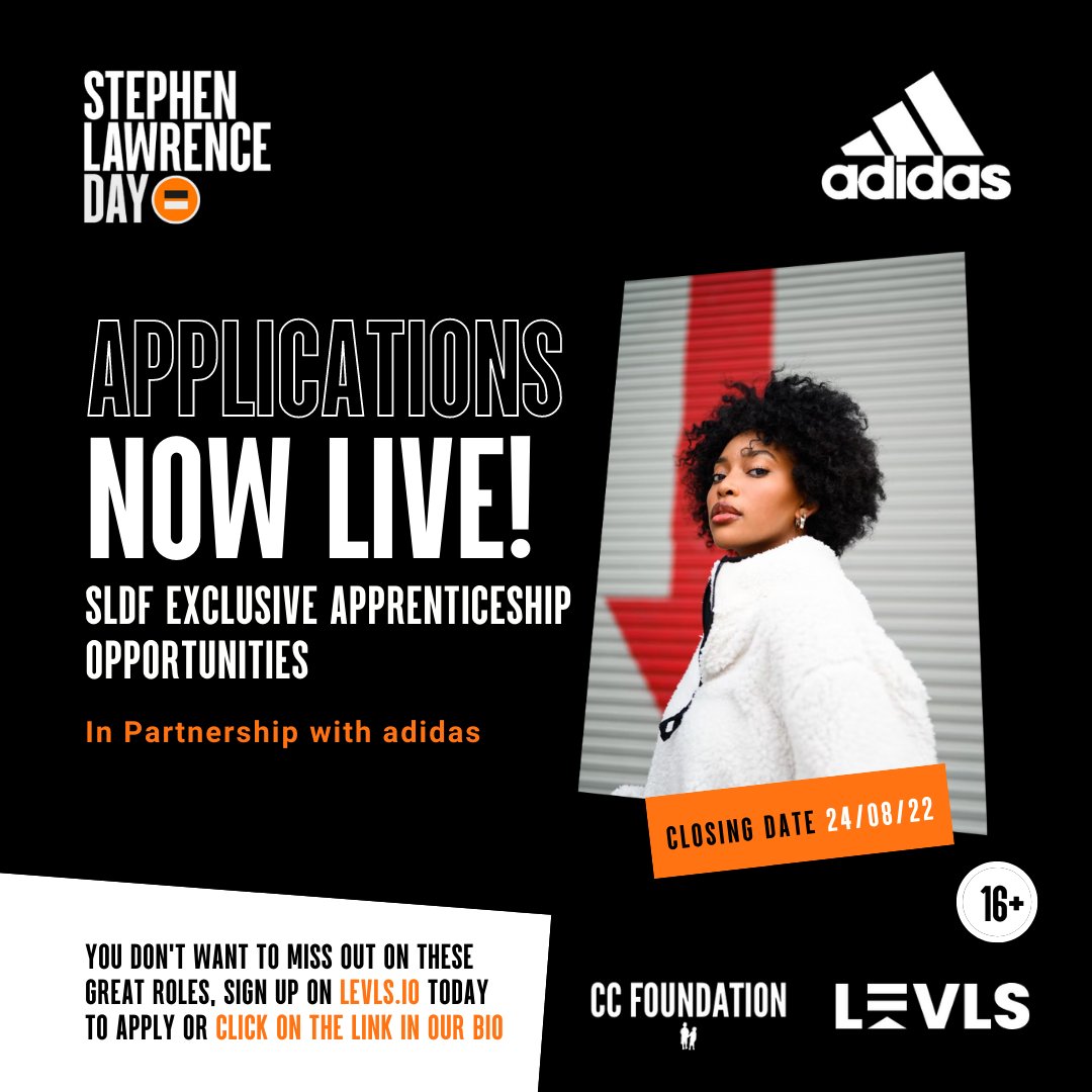 Applications to the SLDF X adidas #Apprenticeship Programme are now LIVE on LEVLS! There are 12 apprenticeship roles on the line, with and each of them covering different scopes within adidas' corporate structure. To apply today, visit levls.io