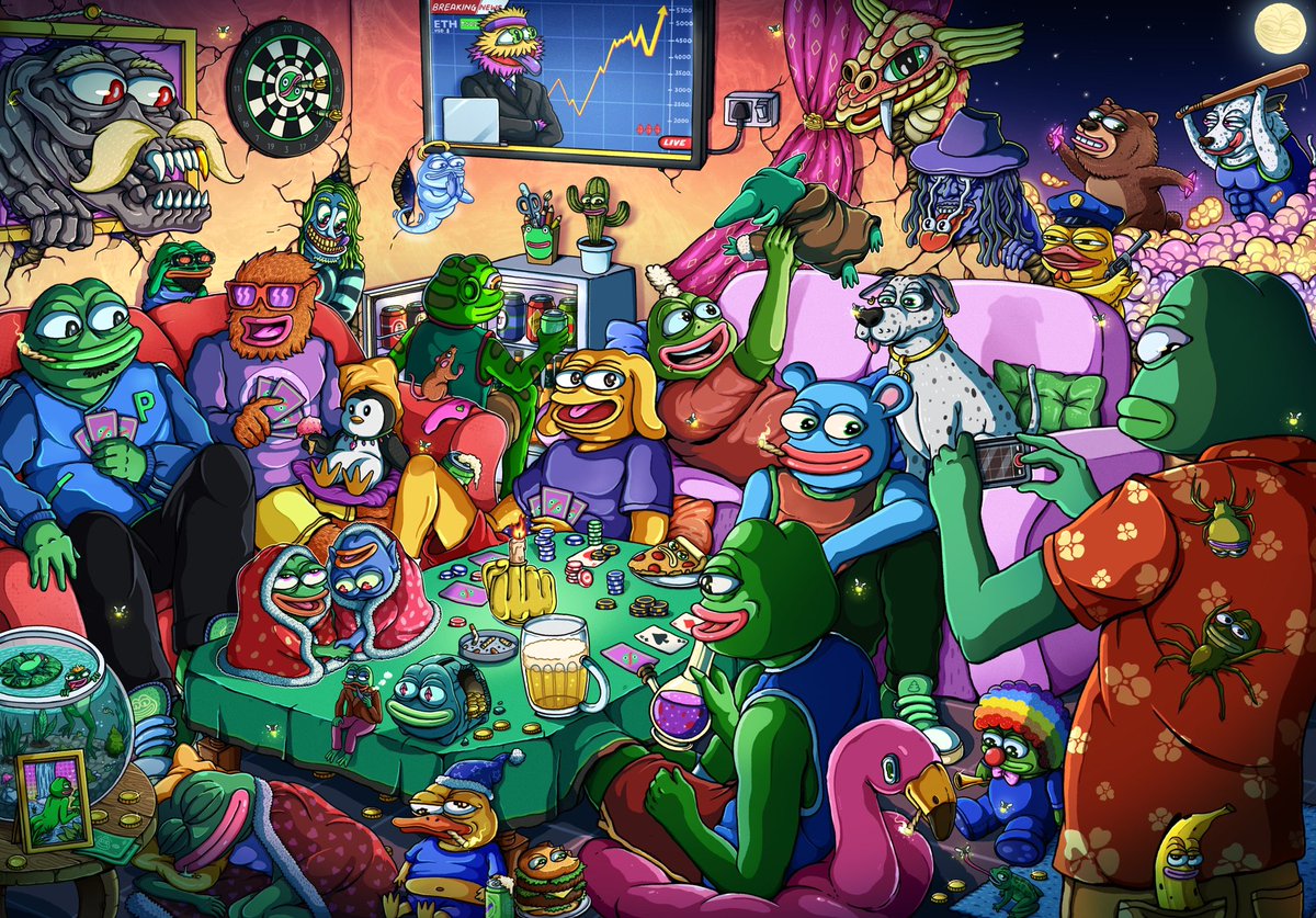 “🐸FRENS DON’T GIVE A FCUK”
Artwork by <a href="/DRArtist9/">Dr.Artist 🐸</a> 
Now available on <a href="/foundation/">Foundation 🌐</a> 

foundation.app/@DrArtist/pepe…

🐸🤍🐸
Hope you enjoy the artwork! 🌈

<a href="/jaggedsoft/">jagged</a> #NFT #FOUNDATION #artwork #pepe #frens #cryptoart