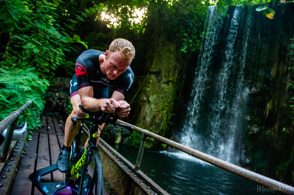 Dutch top athlete Olaf Van Den Bergh starts training in the indoor tropical rainforest of the Burgers' Zoo in Arnhem, in preparation for the Ironman World Championships in Hawaii. On August 11th, 2022. ©Romy Fernandez @burgerszoo #photojournalism #triathlon #IronMan