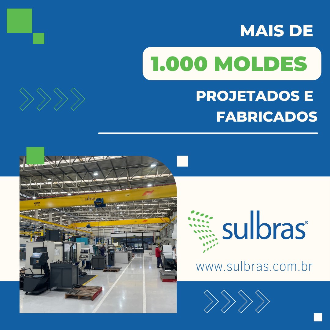 Sulbras's tweet photo. A #sulbras possui experiência  na construção de mais de 1.000 moldes para peças de injeção em plástico.
Possuímos um Centro de Tecnologia em Moldes capacitado a atuar em todo o ciclo de desenvolvimento de moldes de injeção e dispositivos.

Saiba mais em:https://t.co/IrUH87S0ou https://t.co/MQUy3GudDe
