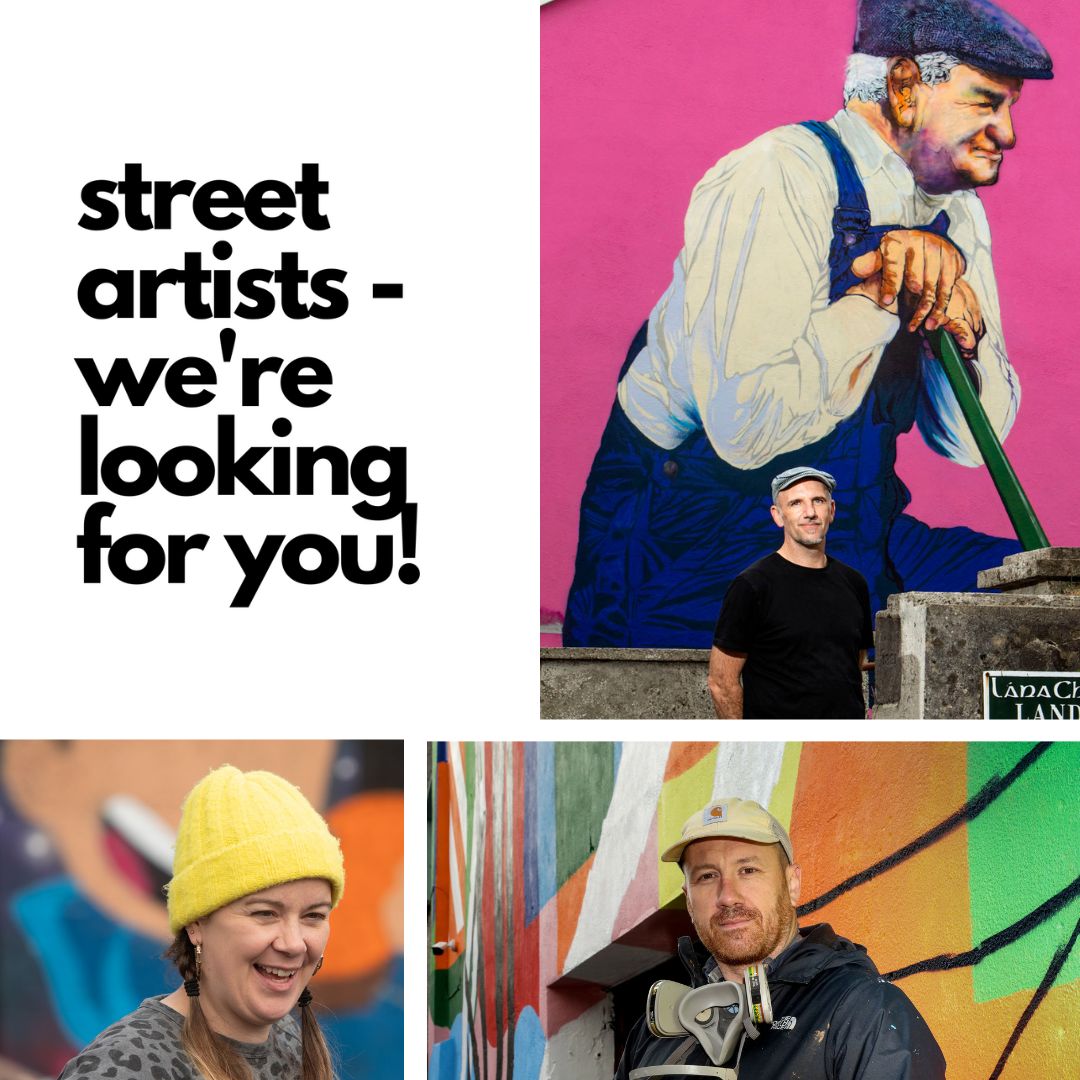 Calling all street artists! We're looking for someone just as awesome as these guys to come to Ballina this October &amp; paint our walls. 
Will it be you?
Link for submissions  - rb.gy/tu3skv.
#ballinafringefestival #ballina #pureballina #mayonorth #streetartireland