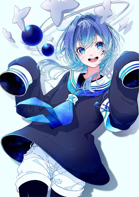 『DIRECTION1期生  星鏡ほうき』さんへ活動に使用するイラスト描かせていただきました!アイコンや配信など、たくさん使っていただいてます 