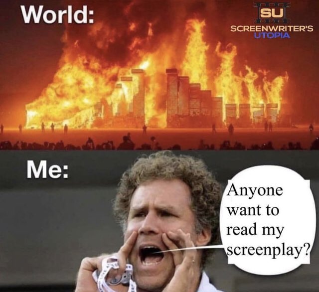 This is totally me. Except I don’t have curly hair.
#amquerying
#scriptforscript