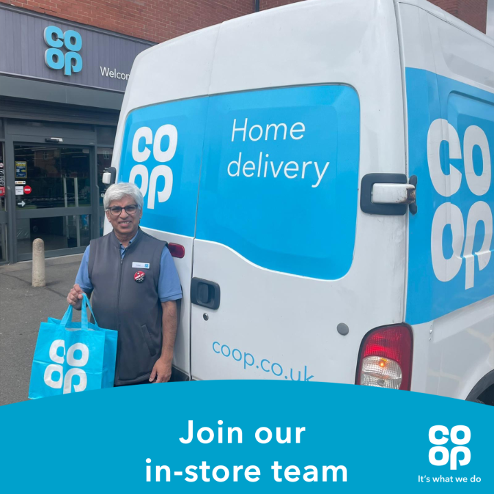 Did you know our store colleagues go the extra mile by delivering <a href="/coopuk/">Co-op</a> favourites to customers' homes? 🚚 View our range of in-store opportunities if you'd like to get involved ➡️ coop.uk/3v0XSNY