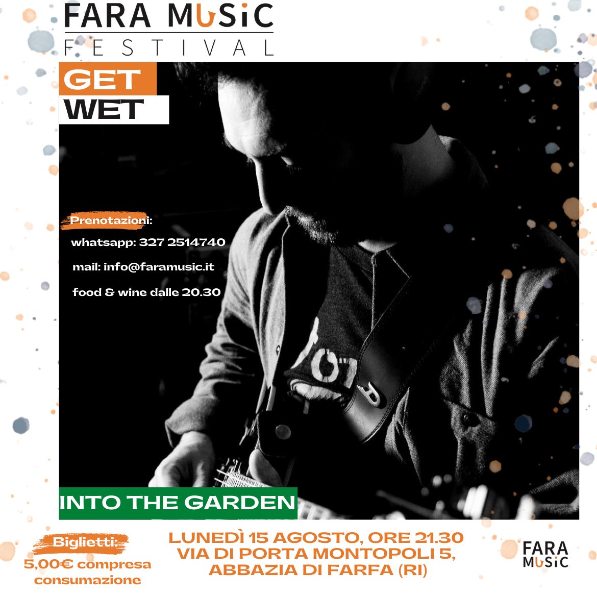 Fara_Music's tweet photo. #live | I prossimi appuntamenti del Fara Music Festival, dal 12 al 15 Agosto:
• Nagy Emma Quintet | 12 Agosto
• Do you believe in Jazz | 13 Agosto
• Federico Frassi Quartet | 14 Agosto
• Get Wet | 15 Agosto
#faramusic #concerti #ferragosto #musica #abbaziadifarfa #DJSet #jazz https://t.co/Df1vkzt4db