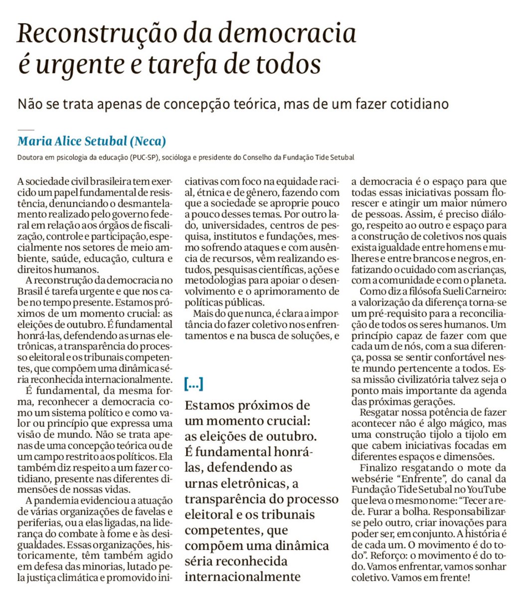 afonsoborges's tweet photo. Excelente artigo da #NecaSetubal. Vale a leitura. A. https://t.co/NscRK8jBtE