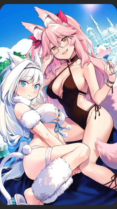 今回の水着礼装、全体的に特盛で大変嬉しい#FGO 