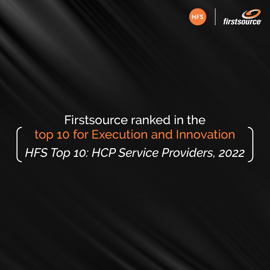 firstsource's tweet photo. We’re proud to be ranked among industry leaders in the recently released HFS Top 10: HCP Services Providers, 2022 report.
#HFSReport #RevenueCycleManagement #PatientExperience
https://t.co/1hijykzMz8 https://t.co/rjdqRdBOcV