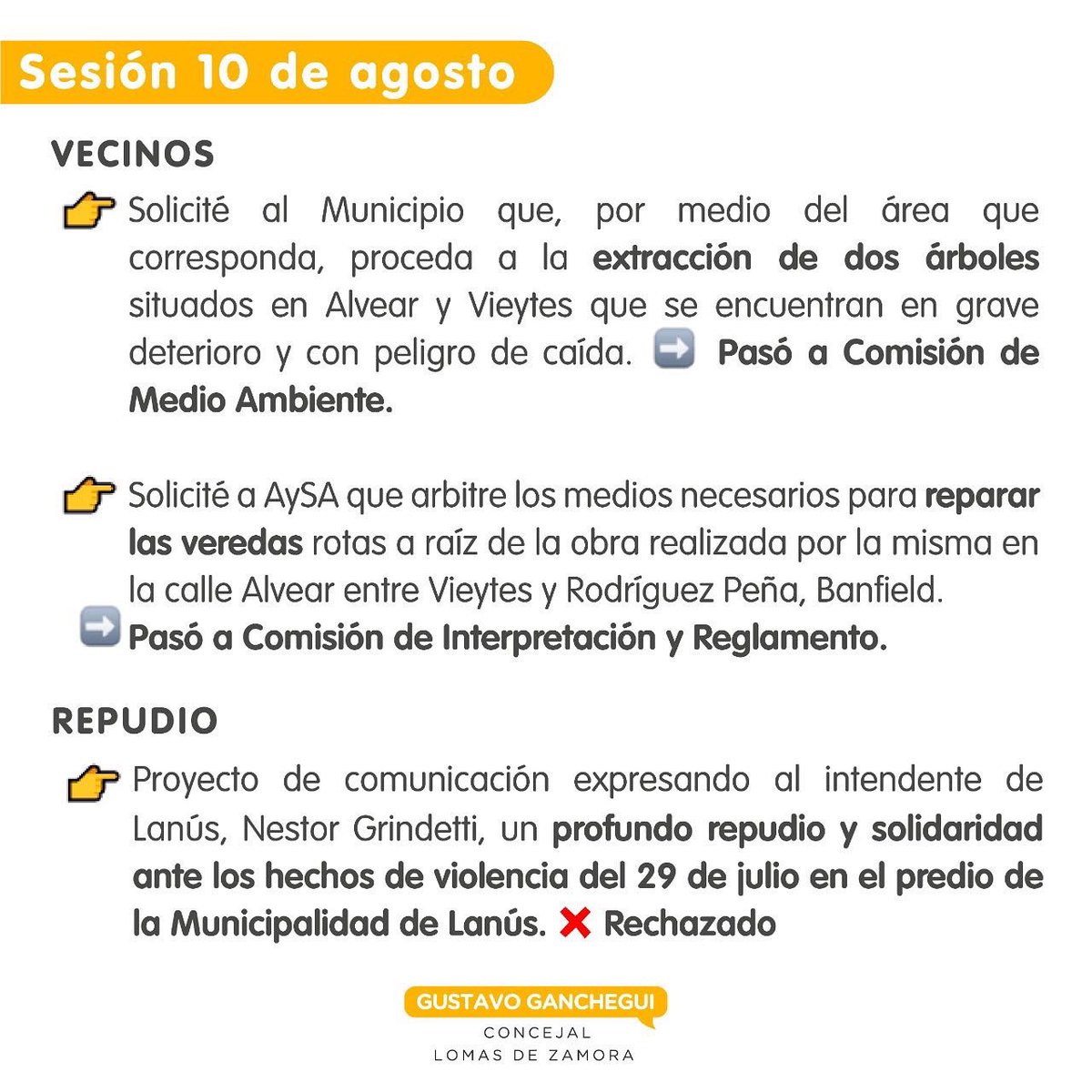 ▶️ Ayer tuvimos sesión en <a href="/concejoldez/">ConcejoLdeZ</a> y además de contarles los proyectos que presenté, quiero compartirles dos puntos importantes que tratamos:
