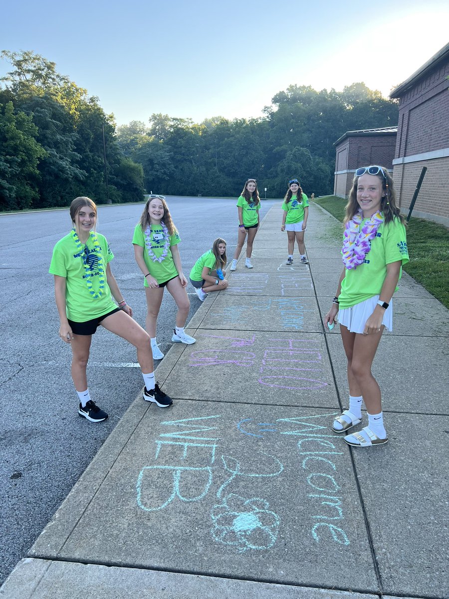 itsajoy15's tweet photo. These @NagelNighthawks WEB leaders are prepping the gym &amp; sidewalks to welcome House 2 7th grd students today! @FHSchools #weborientation #everybodybelongs https://t.co/yKdEspmH6X