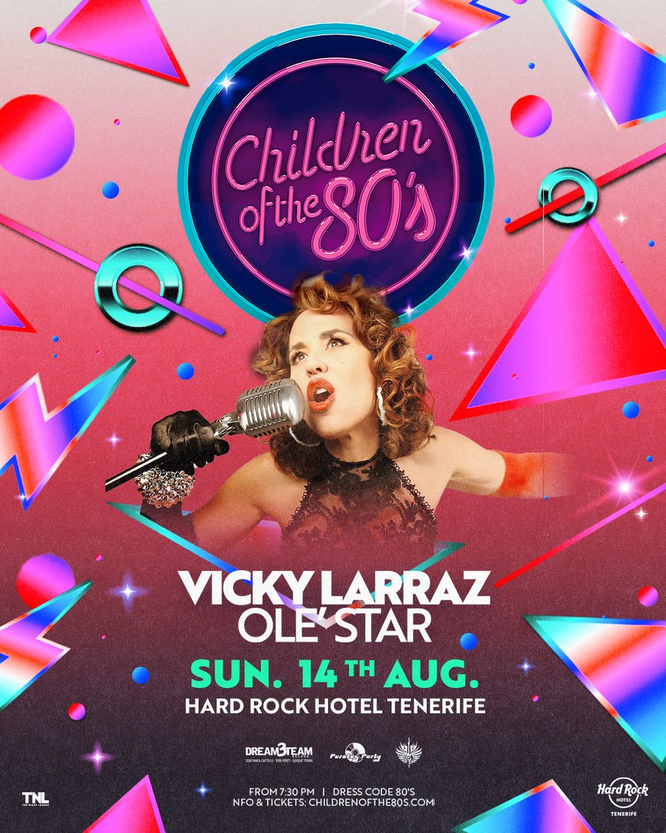 Los grandes himnos de la década de los 80 protagonizan el evento más popular de Hard Rock Hotel Tenerife: Children of the 80’s.  

Te esperamos el día 14 de agosto en Hard Rock Hotel Tenerife.
👇 No te quedes sin tu entrada!👇 hardrockhotels.site/BuyChildrenAug…