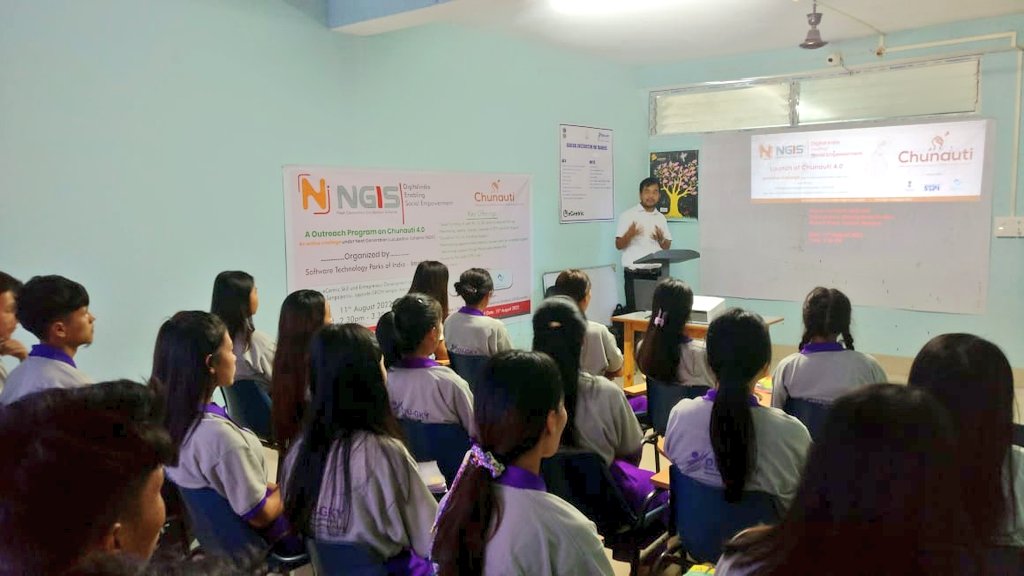 stpiguwahati's tweet photo. #STPIINDIA Imphal  has conducted an outreach seminar of #NGIS &amp; #CHUNAUTI4.0 contest for Students/Entrepreneurs/Startups at  Imphal Today..#STPINGIS #DIGITALINDIA. Apply now @ https://t.co/UWyDac1GZj   @arvindtw https://t.co/ykqNuFxbig