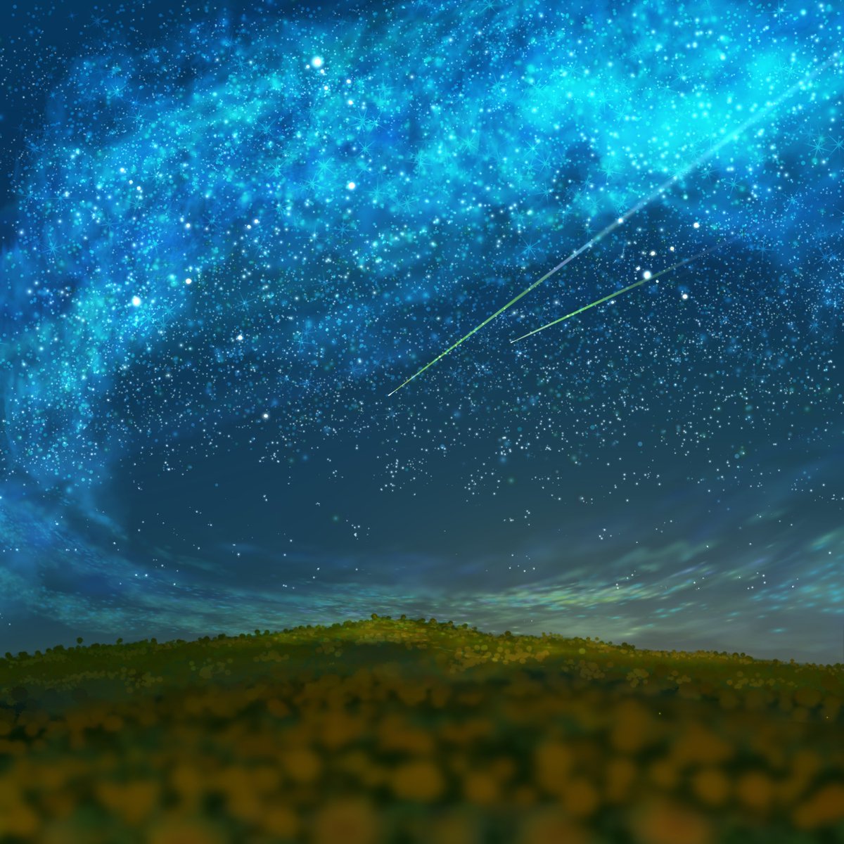 NanoriAmon's tweet photo. ibisの素材コンテスト8「夏の風景」です。
#天の川　#夜空　#風景　#背景　#夏 https://t.co/8BjZNx67dH