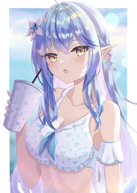 #LamyArt #イラスト 水着ラミィちゃんめっちゃ可愛かった 