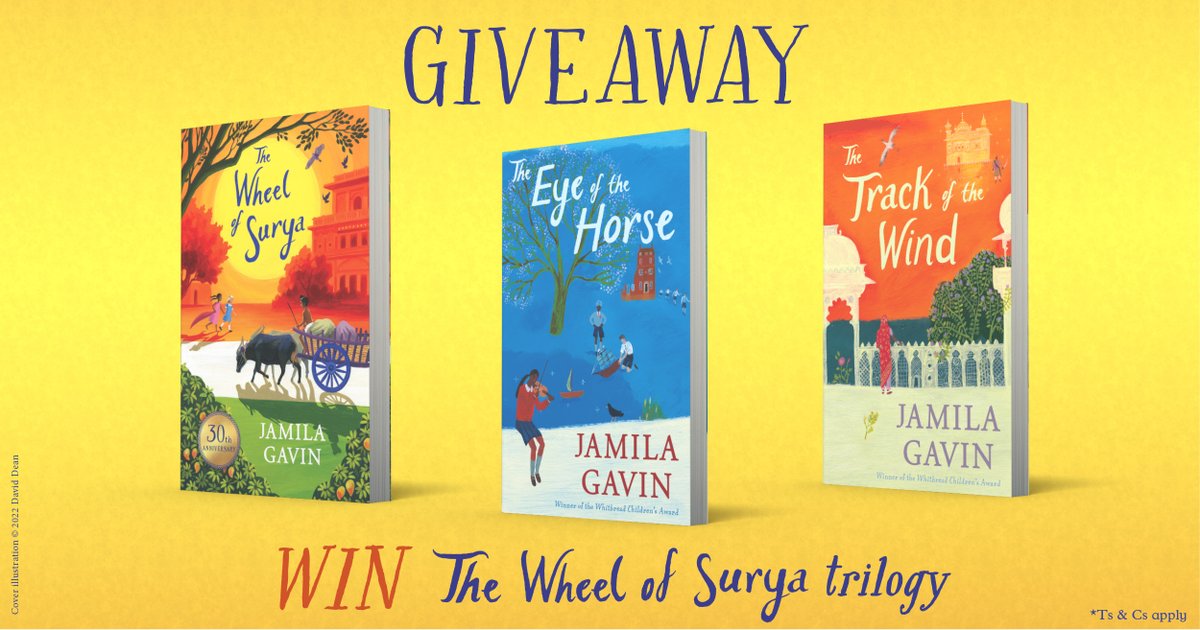 FreedomtoTeach's tweet photo. This #SouthAsianHeritageMonth we've teamed up with Farshore to give away 10 copies of Jamila Gavin's The Wheel of Surya trilogy. 

To enter, simply follow us and @FarshoreBooks and RT this post. 

Ends 18/8/22. T&amp;Cs apply: https://t.co/B7nsOAnVVB

@jamilaji #edutwitter https://t.co/9FJt4MdXWp