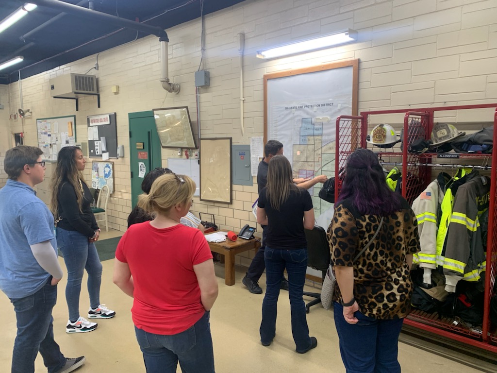 ACDCdispatch's tweet photo. THANK YOU β€ #TristateFPD #BensenvilleFPD & #AddisonFPD for welcoming the newest of our ACDC trainees to visit your fire stations & learn about fire operations. #ACDCacademy https://t.co/e0kiiBOHjD