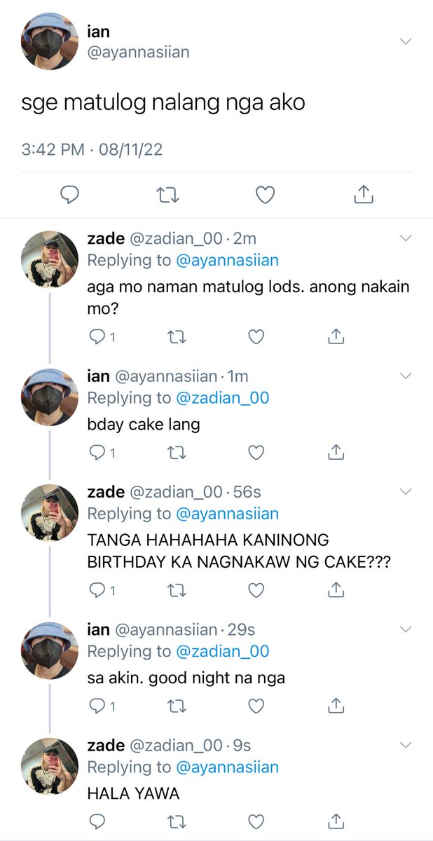 hoy hbd nga pala!
          a binchan mini au.

a special chapter from hb3 au. 

Kung saan nakalimutan ng lahat na birthday nga pala ni Ian (scb). And they only have an hour left.