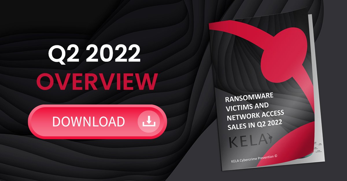 Intel_by_KELA's tweet image. Our Q2 #ransomware and #networkaccess Sales report is here!
Click to read the full report by KELA&apos;s #cybercrimeintelligence Center: bit.ly/3vS0spV