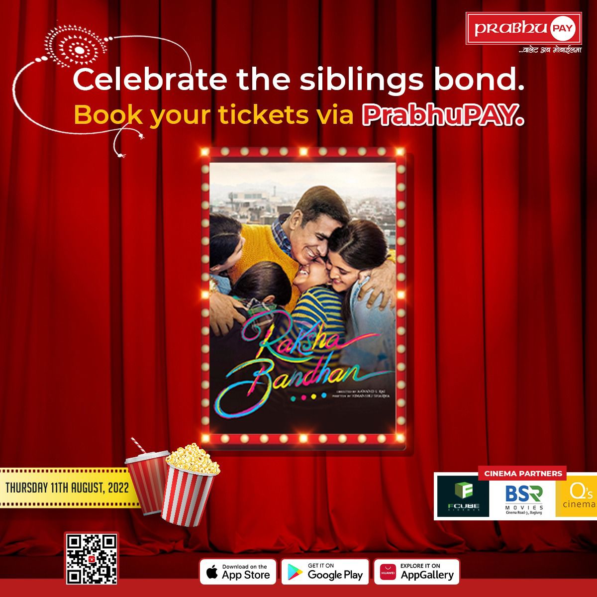 Plan for a movie to celebrate the bond with your siblings. Book your tickets now via PrabhuPAY. 🎥
Download the App: p.prabhupay.com
.
.
.
#PrabhuPAY
#Happy #Rakshyabandhan #Book #Now
#digitalpayment #ewallet #smartpayment #safepayments #godigital #simple #secure