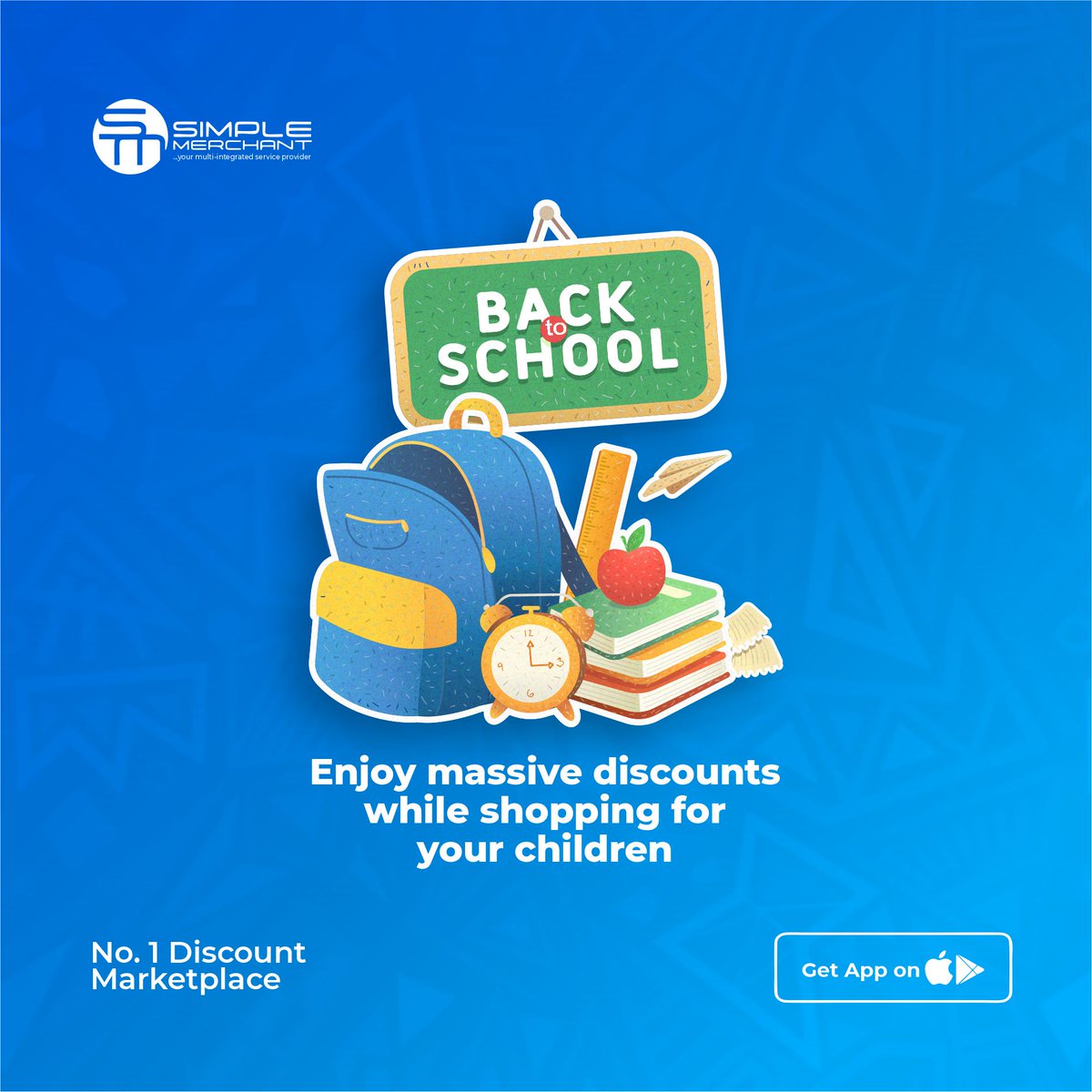 Simplemerchant3's tweet photo. B A C K T O S C H O O L
Enjoy massive discounts while shopping π for your children needs.
All you need is to register. Visit: https://t.co/ldP4LPwNbE.
#Simplemerchant #Discount #cashback #entrepreneur #loyalty #merchant #No1 discountmarketplace https://t.co/vKAdbi7TN7