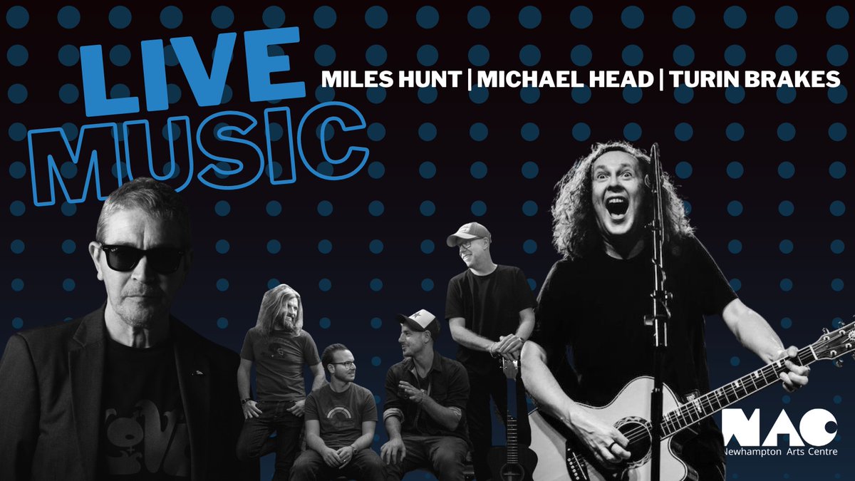 Newhampton's tweet image. Just a few live music highlights coming up at NAC this autumn.
🎵Miles Hunt 18 Nov - bit.ly/3zOowLt 🎟️
🎵Turin Brakes 11 Nov - bit.ly/3AdT1M8 🎟️
🎵Michael Head 14 Dec - bit.ly/3STh4aK 🎟️
#wolverhampton #mileshunt #wonderstuff #michaelhead #Turinbrakes