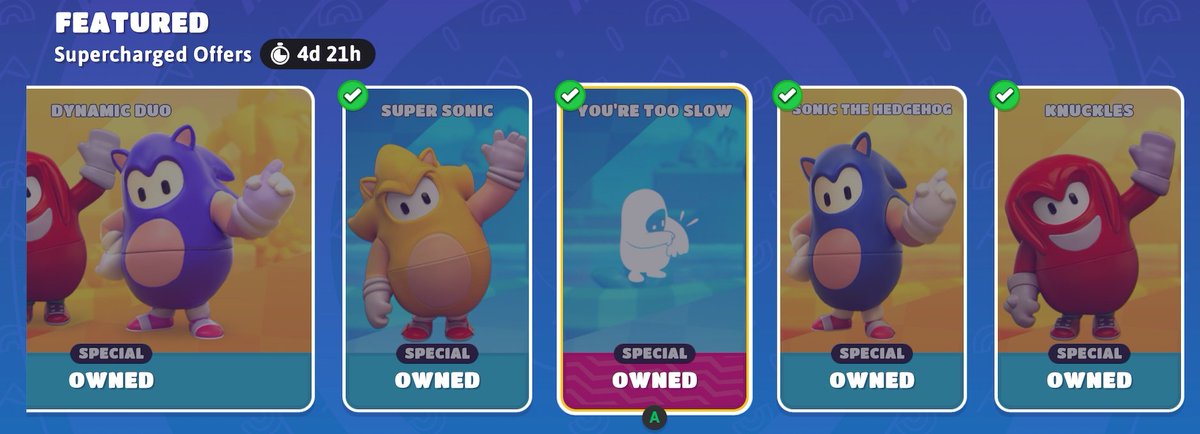 FG___network's tweet image. News: The Sonic's Adventure event is live on Fall Guys!
It features a new show, Gotta Go Fast, as well as new challenges.
Sonic themed skins and an emote is also available at the shop.
#FallGuys #SonicTheHedgehog #Mediatonic #Sega #EpicGames #News