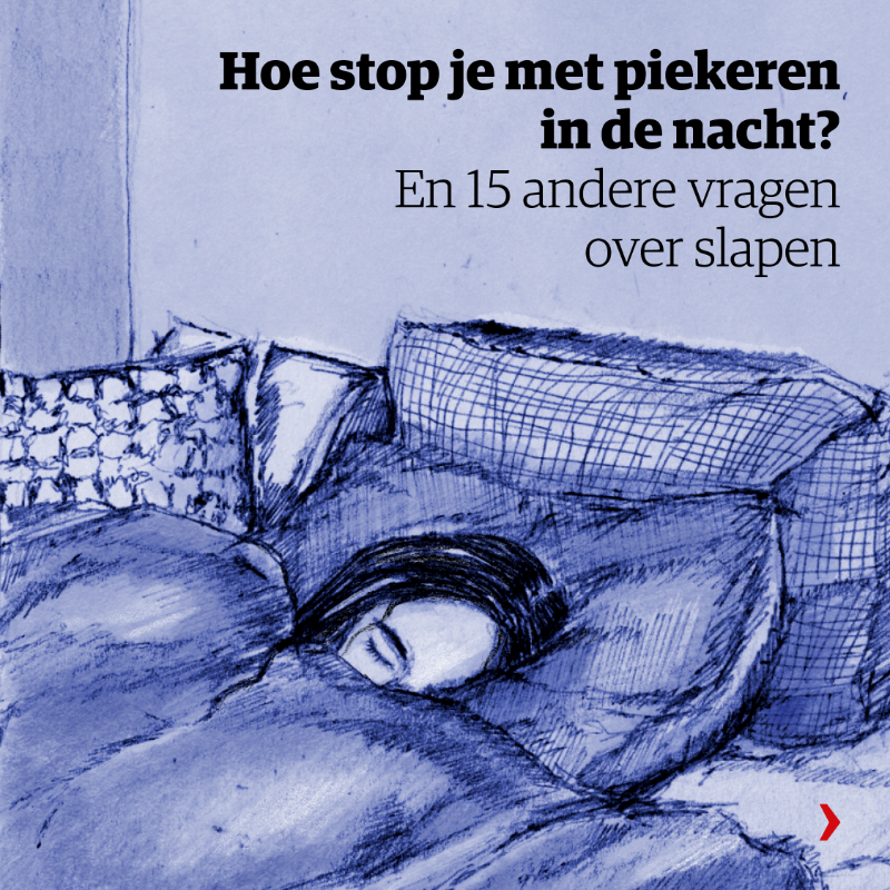 nrc's tweet photo. Eén op de vijf Nederlanders kampt met slaapproblemen. Wat kun je doen als schaapjes tellen en een glaasje warme melk niet meer werken? NRC zette zestien vragen en antwoorden over slaap voor je op een rij.