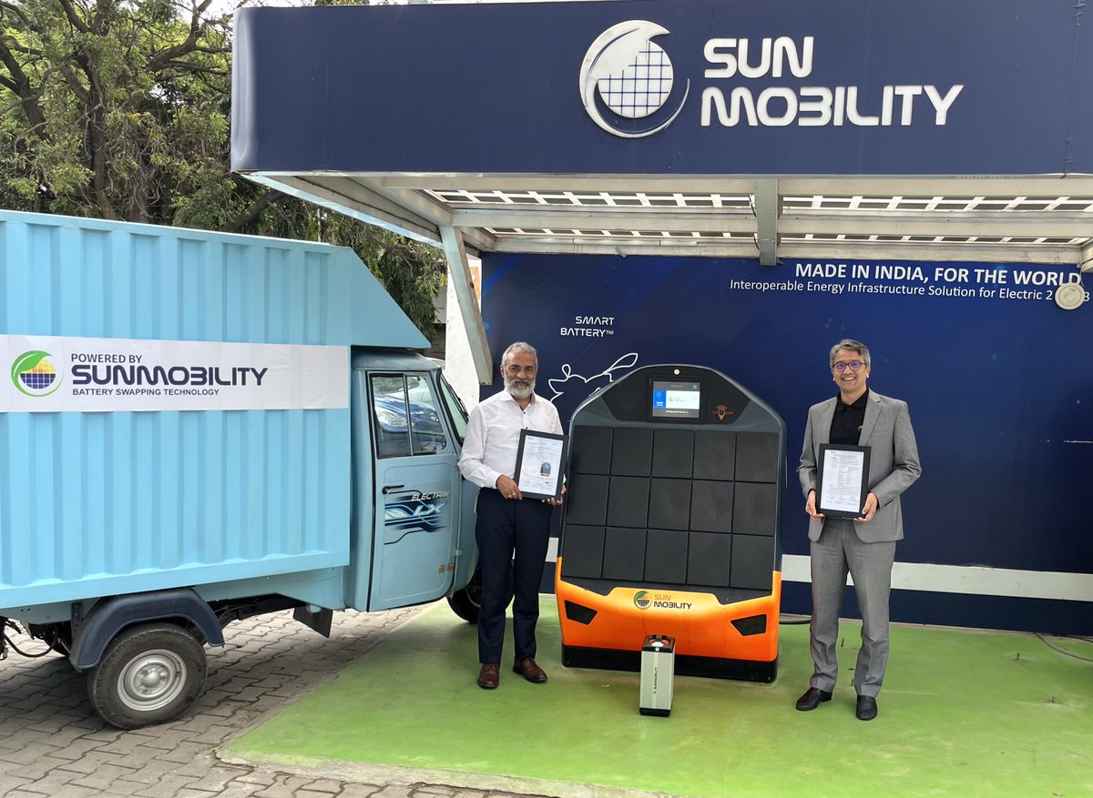 Proud to be the 1st battery swapping provider to get its swap solution successfully evaluated by <a href="/araiindia/">Automotive Research Association of India - ARAI</a> 
#safety
#EV
#batteryswapping 
Read-
lnkd.in/gn8D7uDu