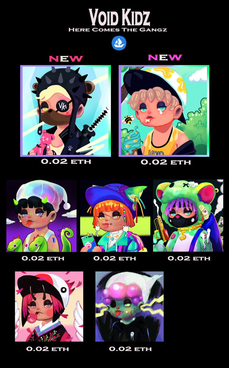 TheVoidKidz's tweet photo. ⭐️New member has arrived!⭐️

meet them all - https://t.co/pA3qWxXCjG

- hold 'Void kidz' you can get 'Friendly kidz' for 0.01 eth (private sale)
- hold 3 Void kidz can get 1 'Friendly kidz' for free 
- every 10 kidz sale, will have free raffle 
 
#NFT #NFTTHAILAND #nftcollectors https://t.co/hDAA9Uuhs5