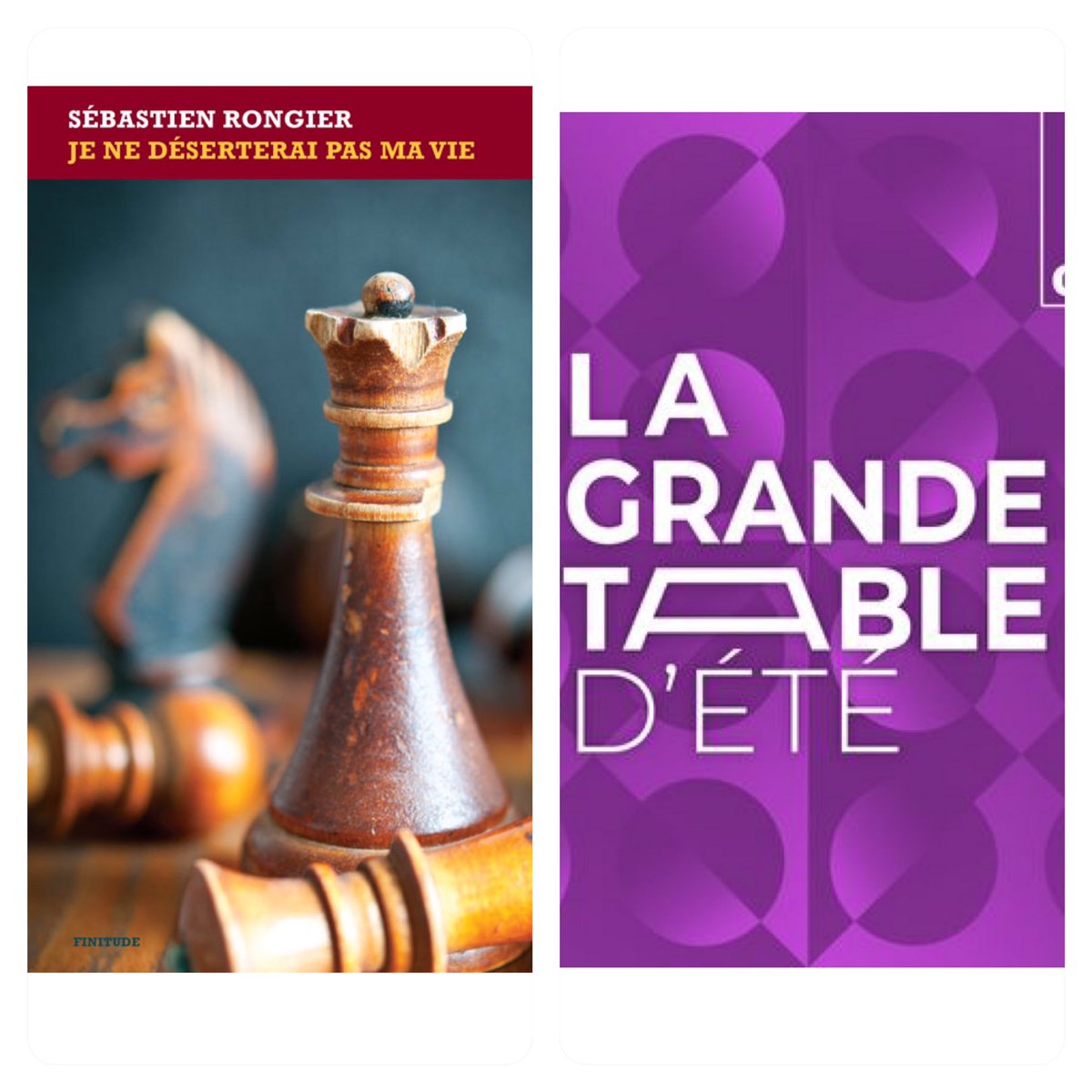 A l’invitation de @SebastienTheme 
et de La @LaGrandeTable d’été de @franceculture, je parlerai demain de mon roman « Je ne déserterai pas ma vie », paru chez @editionfinitude.
A demain !