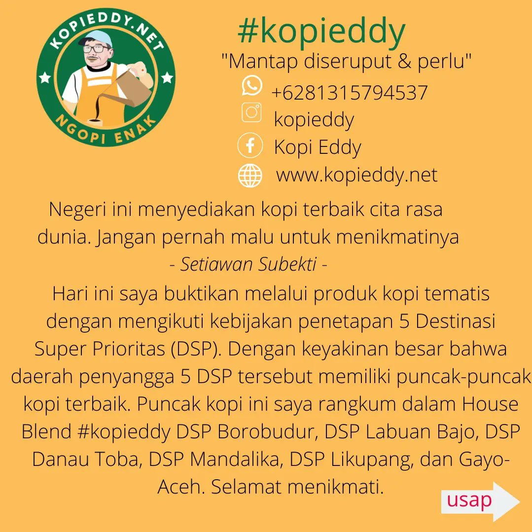 kopieddy's tweet photo. Seribut-ributnya pertengkaran dua kubu, bentar lagi juga akan berdamai saat ngopi bersama. Sini saya bikinken kopi enak, #kopieddy "Mantap diseruput &amp; perlu". Tinggal pilih produk di bawah. https://t.co/vVjjJlEPoo