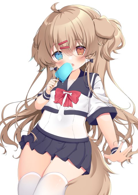 暑いのでアイスを🍨
#イラスト 