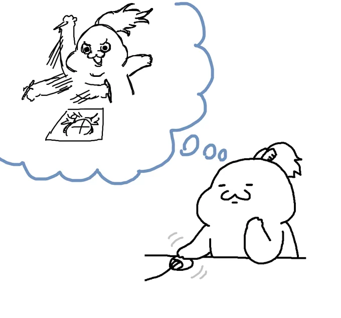 お絵描きに本気出す事になってお絵描きする時間が無いので
脳内ではバッシバシペンを動かして執筆する妄想をしてる私の絵をアップします 