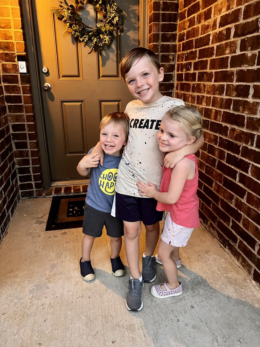 Off to their first day of school!