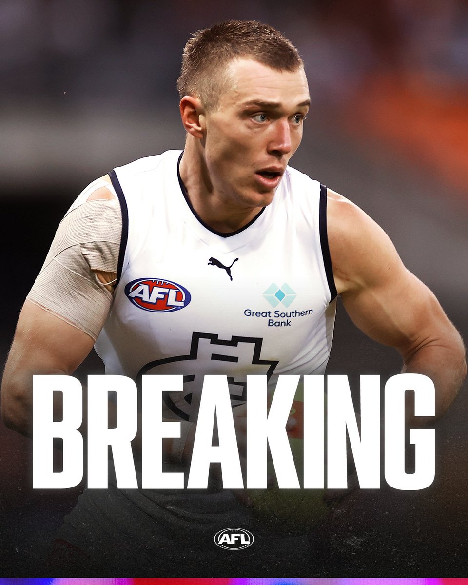 AFL's tweet photo. Patrick Cripps has had his two-week ban overturned by the AFL's Appeals Board. https://t.co/2OAqRIgb9l