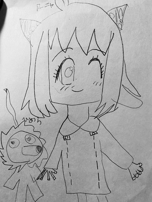 姪っ子が見ないで描いたアーニャがうまくてわろた 