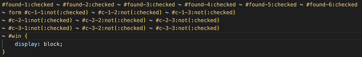 gyulanemeth85's tweet image. This is the most complex CSS selector I have ever written.

Yes, it&apos;s an interactive email! 🔥

#css #interactiveemail #emailgeeks