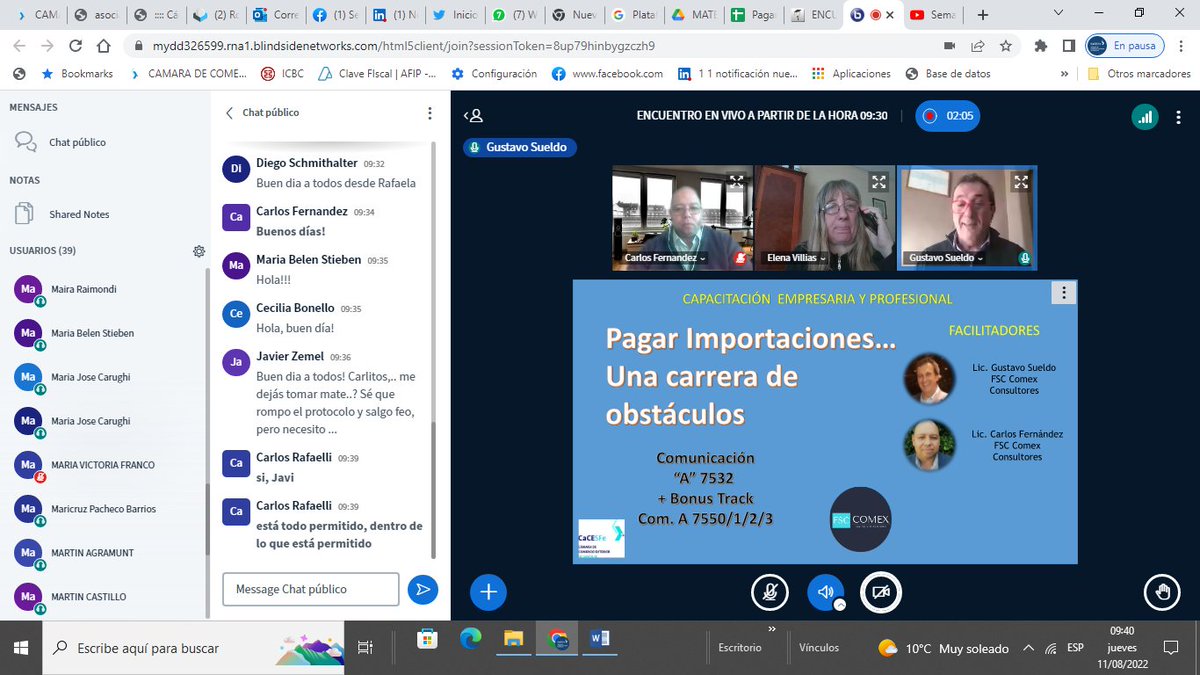 Iniciamos un nuevo taller sobre el tema importaciones a cargo de Carlos Fernández y Gustavo Sueldo! 40 participantes de todo el país!! Gracias por confiar en CaCESFe!!!