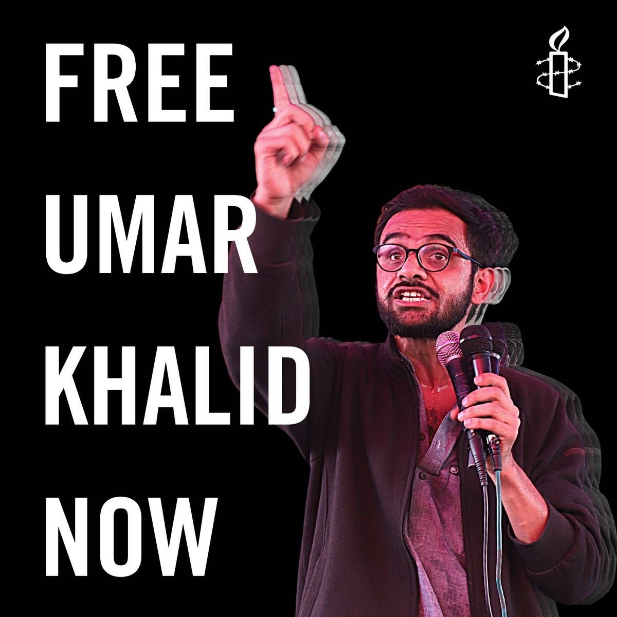 Today, activist Umar Khalid spends his 2nd consecutive birthday in jail. He's been incarcerated simply for exercising his rights to freedom of expression and peaceful assembly. He must be immediately and unconditionally released. #MorePowerToUmar
