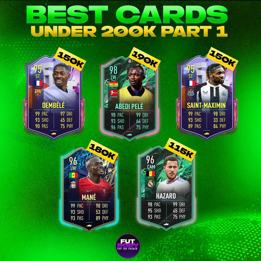 FUT_Rory's tweet photo. Best cards under 200K 🟢

#FIFA22 https://t.co/IBRRI88aNl