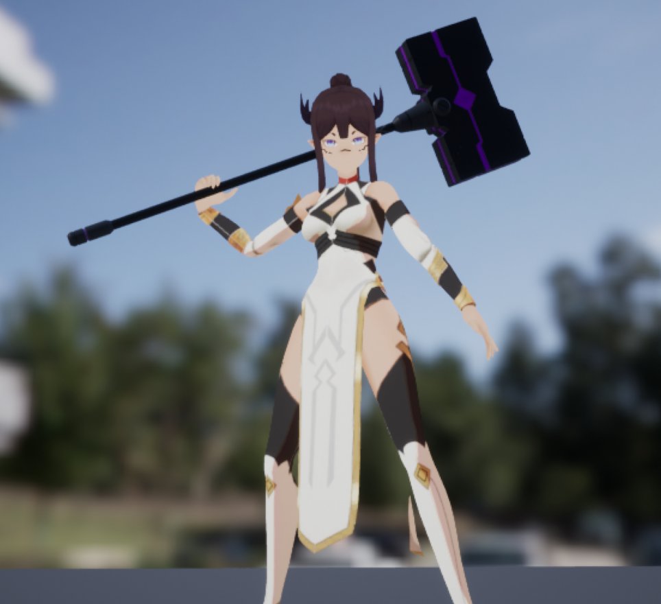 Details are what make a quality game. From the fingers to the skirt and expressions. We will need to rig all the animations flawlessly. She will be ready for action soon.⚒️