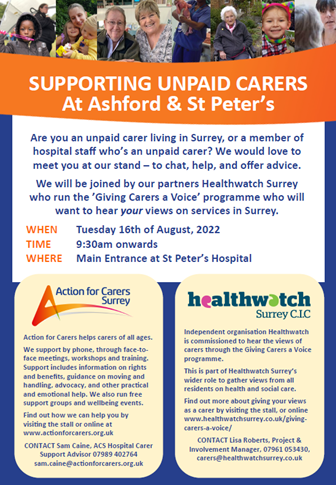 Please pop by and say hello! Looking forward to having lots of meaningful conversations with unpaid carers ❤️ @CarersSurrey @HW_Surrey @Charlottevb73 @ASPHFT @andrealewisRRC @EllenBull2 @AndyField1 @DianaSheridan11 @hnbarker @JimmyNurseNotts @DebbieHustings