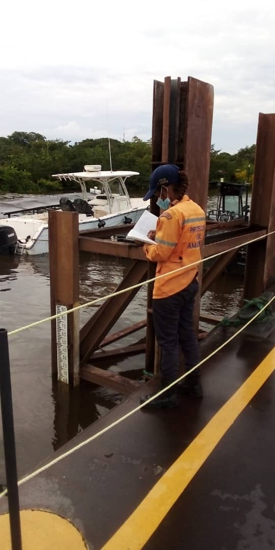 Sistema Nacional de Gestión de Riesgo 
ZOEDAN AMAZONAS

🔸️Monitoreo a afluente hídrico río Orinoco 
Cota máxima de desborde: 
 52,00 msnm
Nivel actual: 52,00msnm

⚠️Observaciones: Variación con respecto al día de ayer, con un descenso de 2cm
#VenezuelaEnDesarrollo